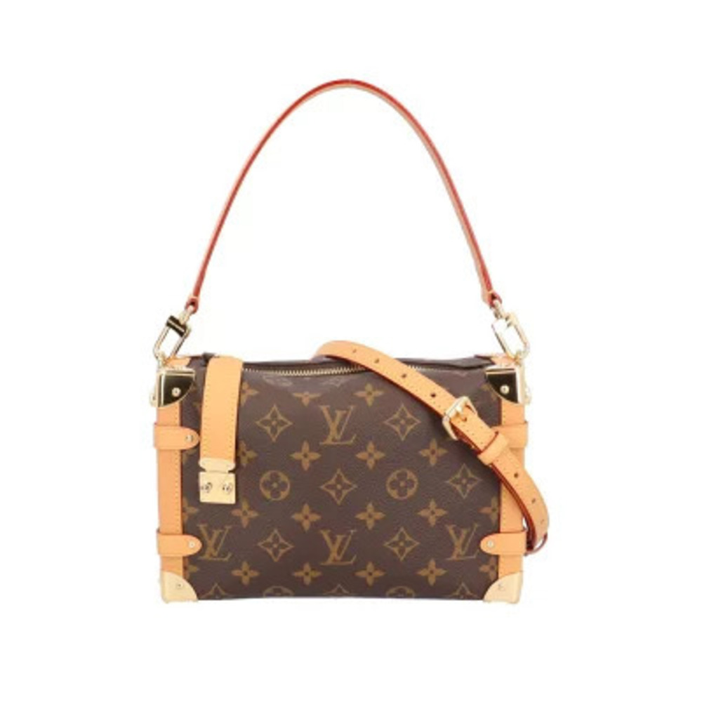 Louis Vuitton Side Trunk Monogram Shoulder Bag Canvas Brown